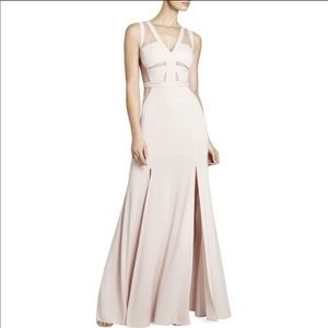 BCBG MAXAZRIA Cristy Sleeveless Lace-Insert Gown